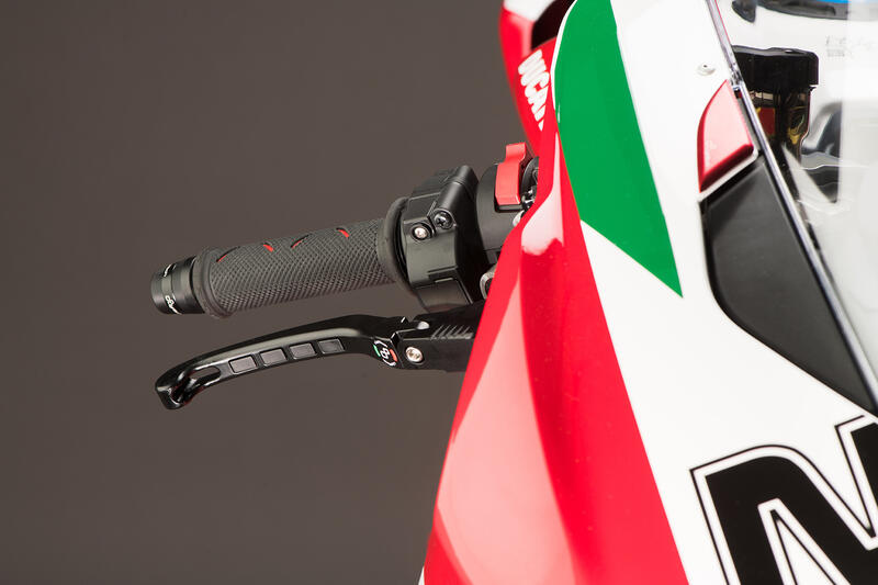 Leva Freno Ribaltabile (Tipo K) per Ducati, Triumph, Aprilia, Honda Nero